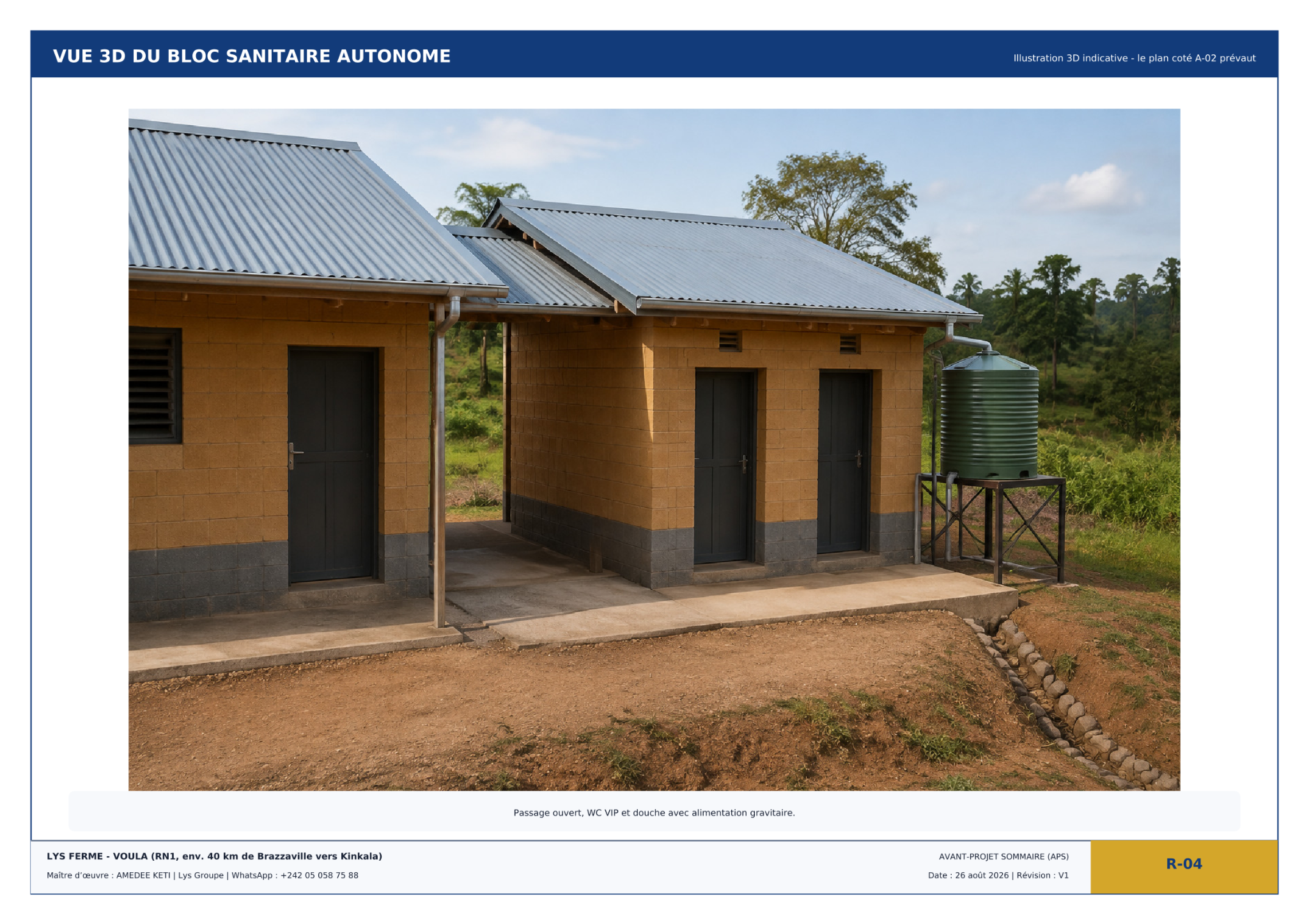 Bloc sanitaire autonome de la maison des ouvriers